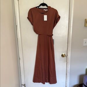 Elegant Brown Maxi Dress